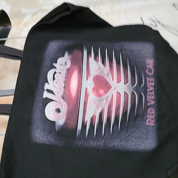 Heart Red Velvet Car Tote Bag - Picture 2 of 3